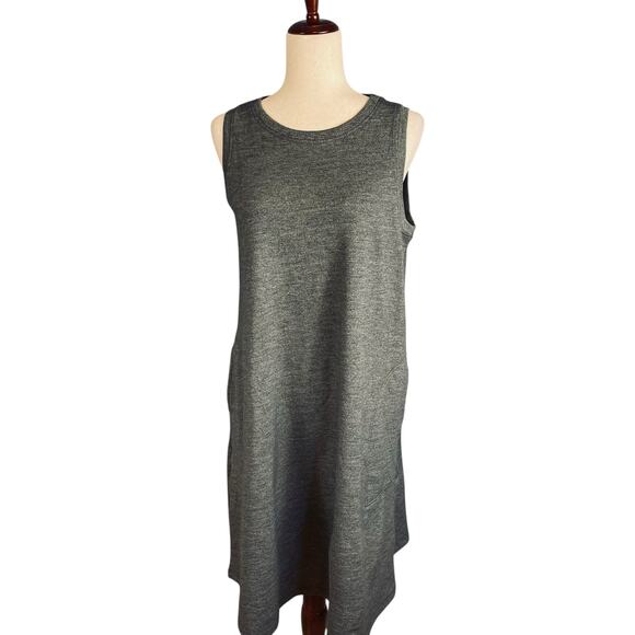 Wool& Sierra Casual Wool Blend Tank Dress Charcoal Heather Medium Long - Picture 5 of 10